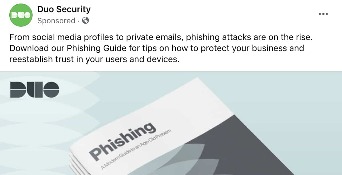 A LinkedIn post from Duo Security