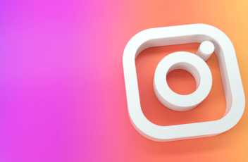 The Instagram logo against a gradient background