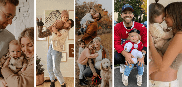 A collage of 5 Montreal Family Influencers