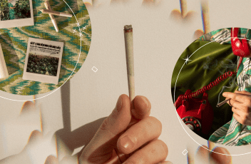 A collage of cannabis photography