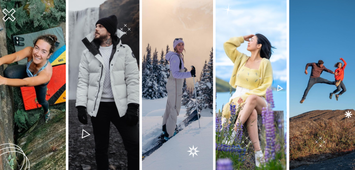 A collage of five travel and adventure influencers from Vancouver