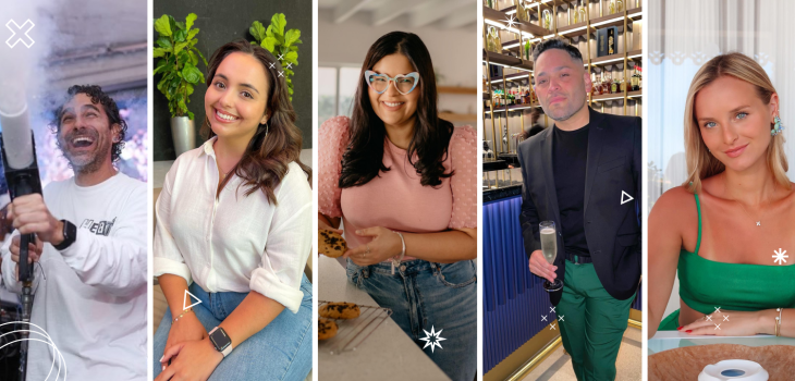 A collage of five Miami food influencers