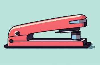 An illustration of a stapler